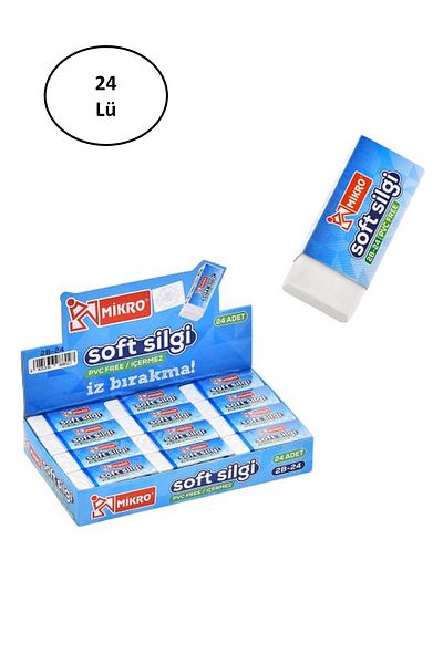 Rasanet Micro 2b-24 soft eraser 24 pack