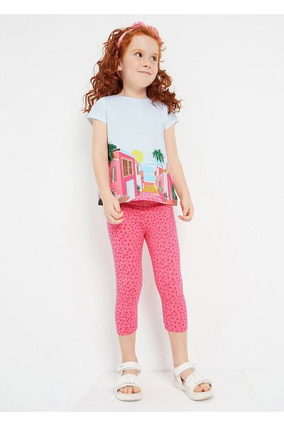 MAYORAL Summer T-Shirt and Leggings Set for Girls - 3787