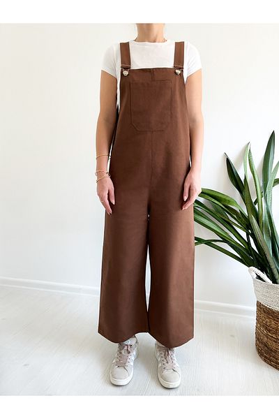 Viva Vogue Gabardine Salopet Baggy Mold Jumpsuit