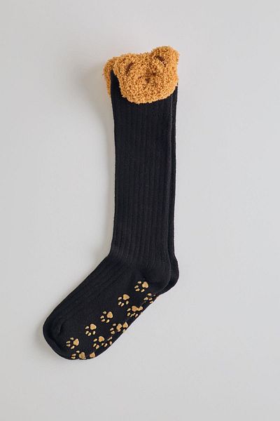 Katia&Bony Katia&Bony Knee-Length Black Socks for Girls with Teddy Bear Accessories