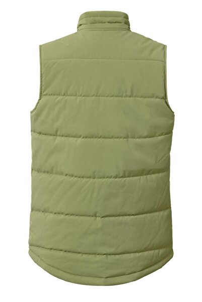 Tchibo Women Plain Puffer Jacket Vest, Sage Green