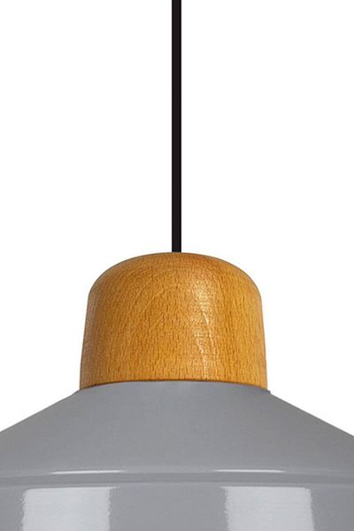 Bamyum Noble Gray Single Chandelier Wooden Head Retro Pendant Lamp Restaurant Living Room Lighting