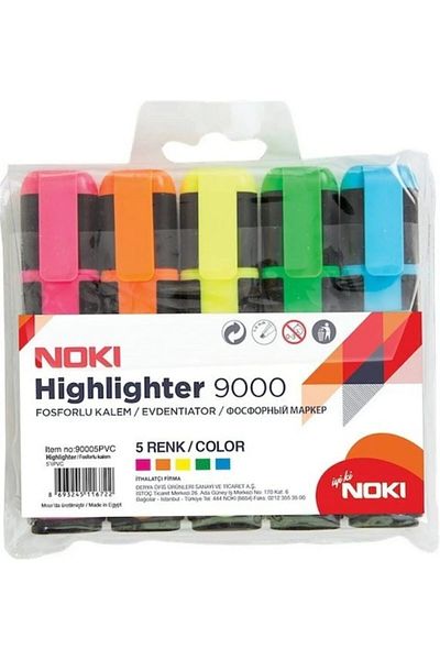 Rasanet Noki Pastel Highlighter 5 pcs Pvc