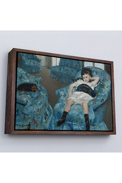 Oxyteez Mary Cassatt με ξύλινο πλαίσιο - Μικρό κορίτσι σε μπλε καρέκλα - Μικρ...