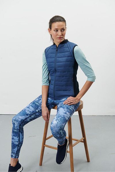Tchibo Women Thermal Quilted Vest Jacket, Navy Blue