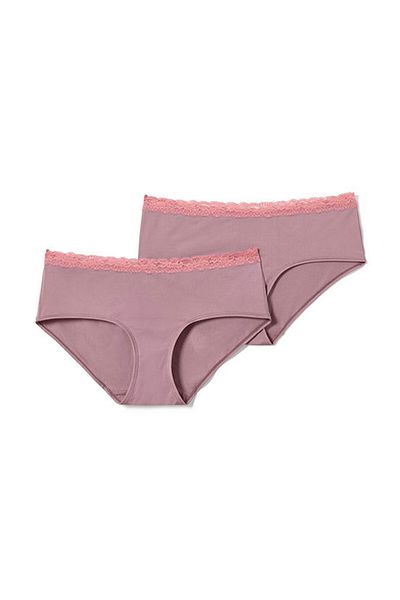 Tchibo Women 2 Piece Plain Panty, Mauve
