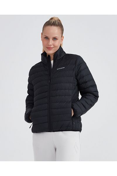 SKECHERS W Turtle Neck Essential Jacket Γυναικείο Μαύρο Παλτό S212273-001