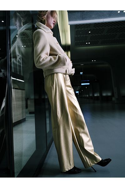Nocturne High Waist Faux Leather Trousers