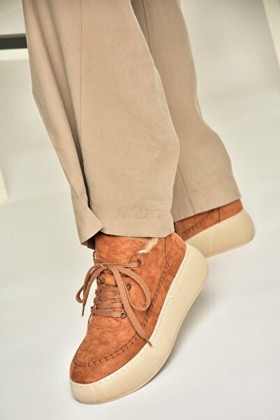 Fox Shoes T 811845302 Barna velúr vastagtalpú női cipő