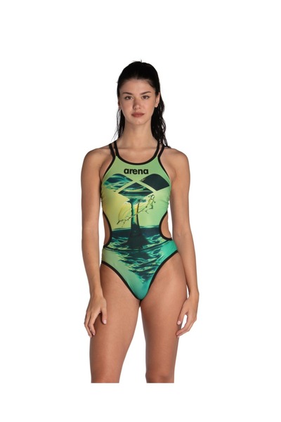 ARENA Ένα πράσινο γυναικείο μαγιό Multi
