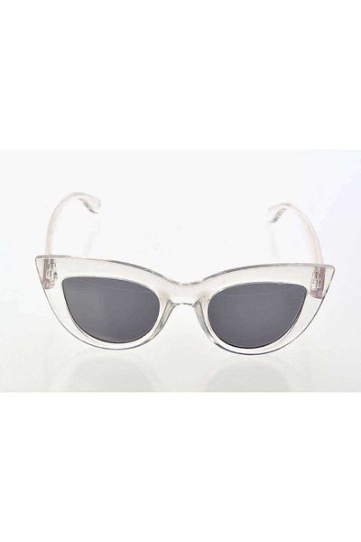 Royaleks Transparent White Frame Cat Eye Women's Sunglasses