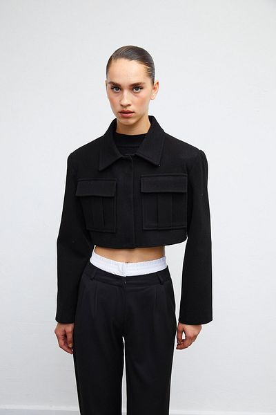 VATKALI Gefütterte Crop-Jacke aus Kaschmir