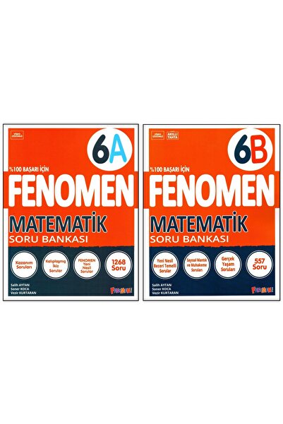 Fenomen Yayıncılık Fenomen 6. Sınıf Matematik (A) (B) Soru Bankası 2 Kitap