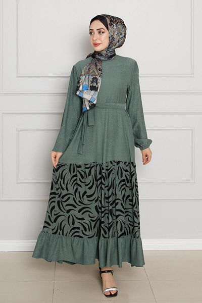 Sevitli Rochie Karin cu model verde smarald