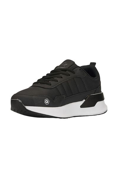 İmerShoes Casual Black and White Men's Sneakers Lace-Up Oval Toe Thick Sole Stitching Detailed Sports Shoes 622