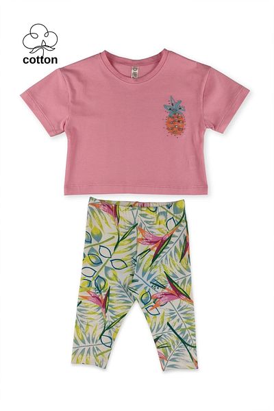 difa kids Set de top și de jos pentru fetiță, imprimat cu ananas