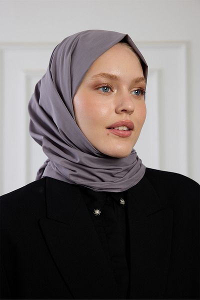PURESCARFS Gray Pure Cotton Shawl