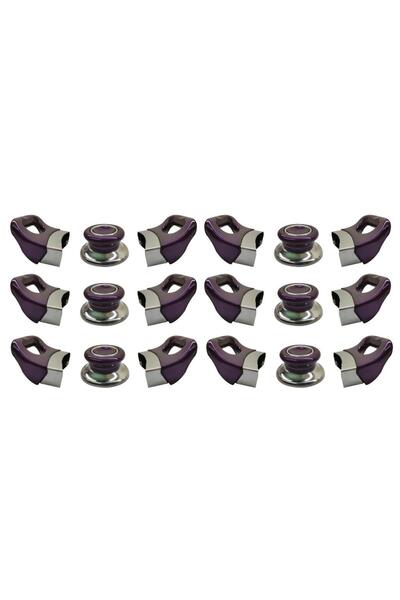 Nalburkent Mor Tencere Tava Yan Kulpları ve Kapak Kulpu Seti - 6 Set