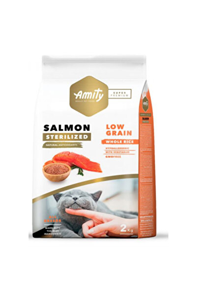 Amity Süper Premium Düşük Tahıllı Kısırlaştırılmış Somon Balıklı Kedi Maması 7 Kg