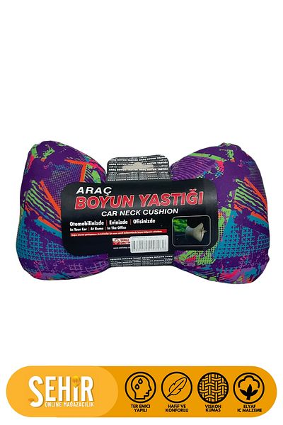 Şehir Online Mağazacılık New Collection Comfortable Soft Sweat Absorbing Construction Viscose Fabric Fiber Car Neck Pillow with Inner Material