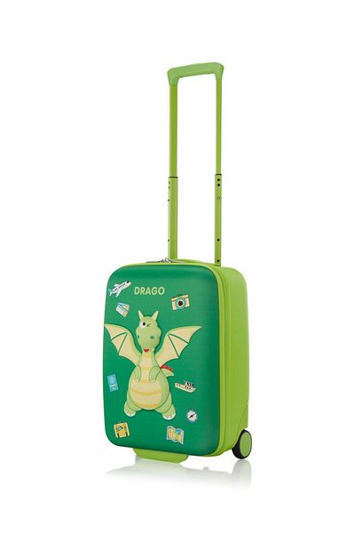 American Tourister حقيبة سفر KIZTOPIA للأطفال ذات العجلات الصلبة مقاس 47 سم، باللون الأخضر والأصفر