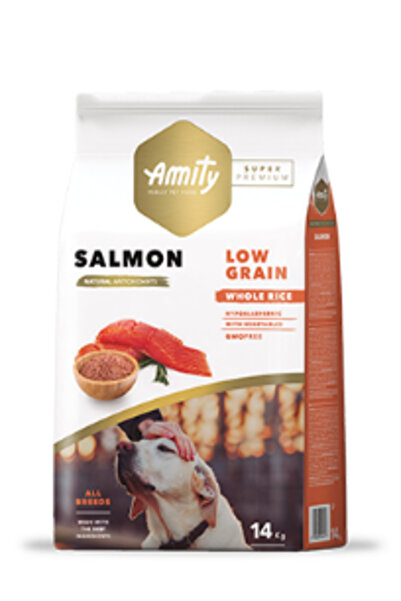 Amity Super Premium Az Tahıllı Somonlu Yetişkin Köpek Maması 4 Kg