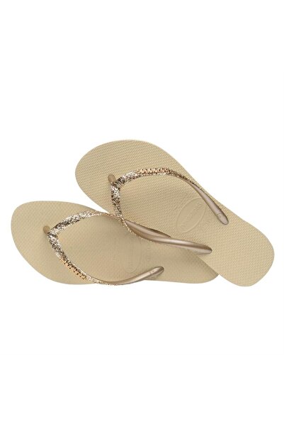 Havaianas Slim Glitter Ii Gold Yellow Slippers