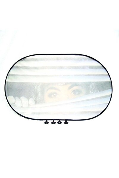 Space Resimli Çember Arka Cam Perdesi / PEAR15