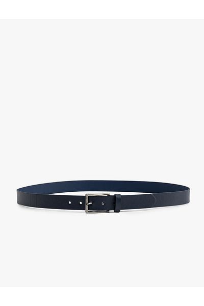 Koton Ktn - Geometric Buckle Faux Leather Belt