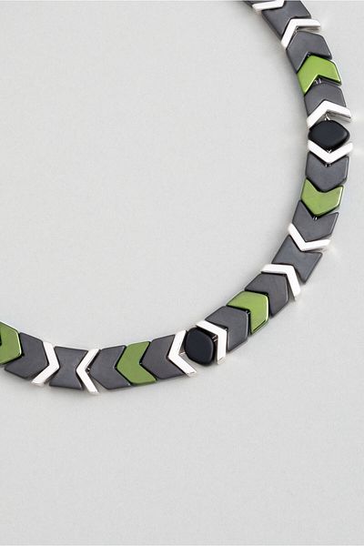 So CHIC... Colorful Hematite Stone 21 cm Steel Men's Bracelet
