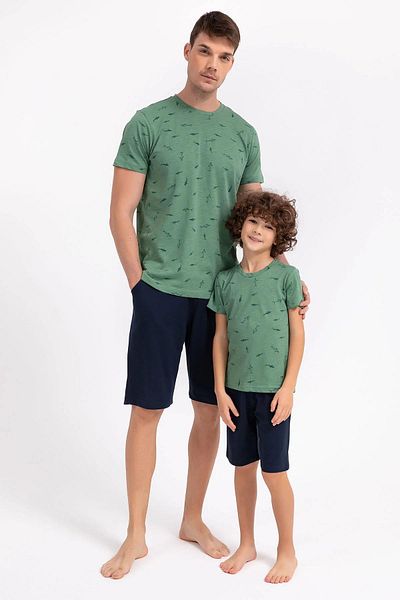 Arnetta Men's Green Bermuda Shorts Set