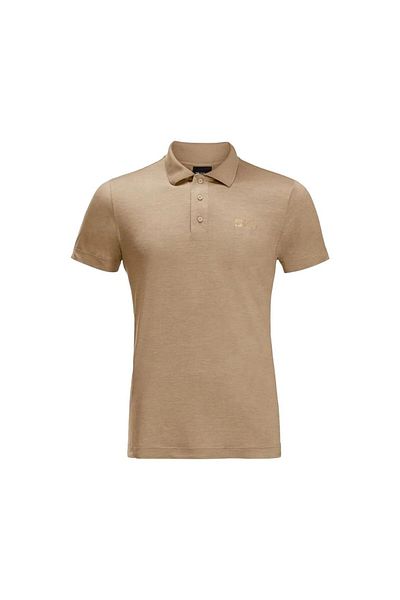 Jack Wolfskin Ανδρικό μπλουζάκι Polo σε μπεζ χρώμα - Travel M