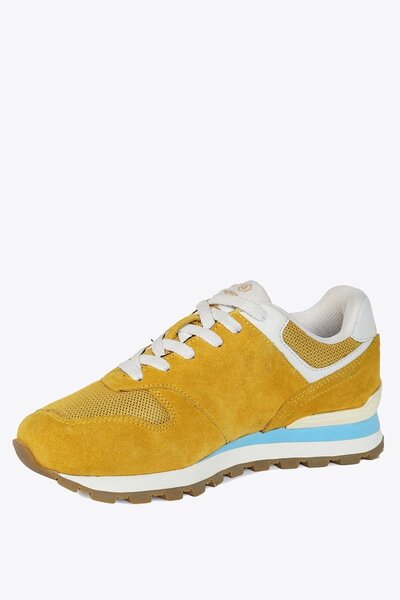 Hammer Jack Mustard Colored Colombia Genuine Leather Women's Sneakers