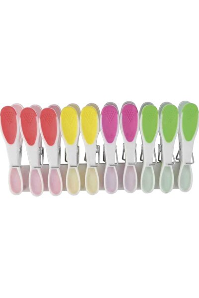 Vi Caro 20 Adet 1. Kalite Çelik Yaylı Iz Yapmayan Silikon Süper Güçlü Çamaşır Mandalı Mandal