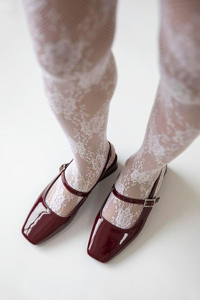 STRASWANS Lita Claret Red Patent Leather Women's Heeled Shoes