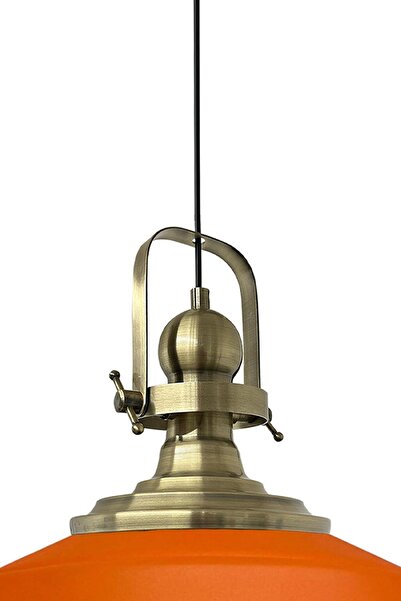 Bamyum Turuncu Asaletli Tekli Avize Eskitme Başlık Retro Sarkıt Lamba Restoran Cafe Salon Avizeleri