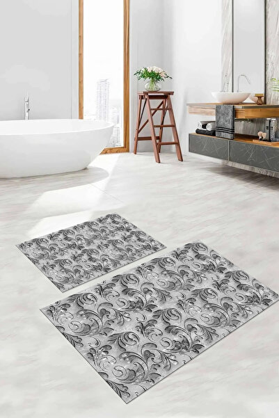 Napoli Home Set de scaune pentru toaletă cu covoraș de baie cu model acrilic,...