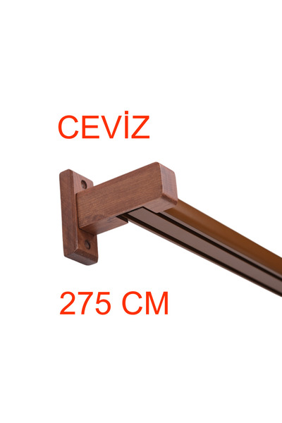 di'mora by ağbaht züc. Monaco Ahşap Başlıklı 2 Kanallı Alüminyum Dekoratif Ra...