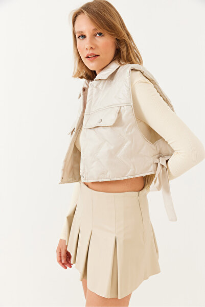 Bianco Lucci Γυναικείο καπιτονέ Crop γιλέκο 60251835