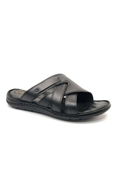 Kids Club Shoes Asker 1924 100% Prava koža muške potpuno ortopedske Papuče CRNE