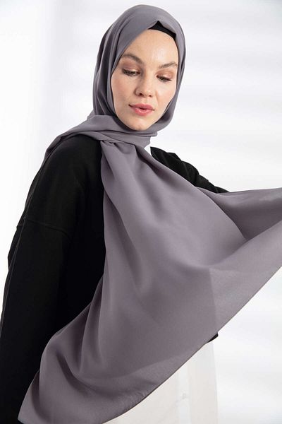 PURESCARFS Σάλι Anthracite Crepe