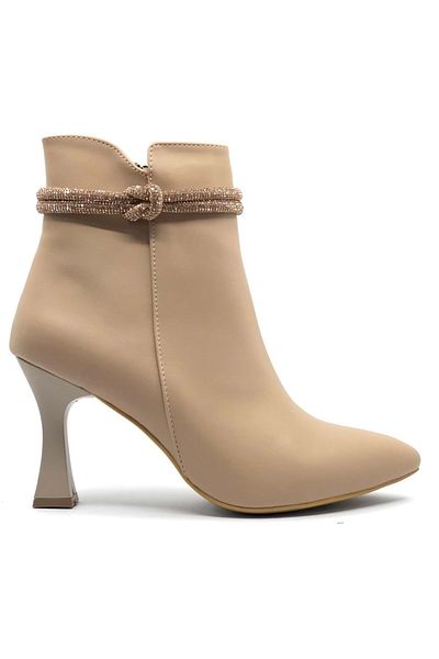 Kids Club Shoes Feles Knot Stone Λεπτομερείς Γυναικείες Μπότες Κύπελλο Τακούνι NUT