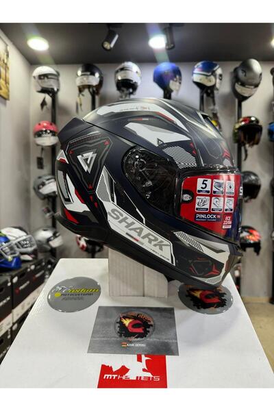 Shark İ3 Skwal Lınık Mat Blue Full Face Motosiklet Kaskı-BWR