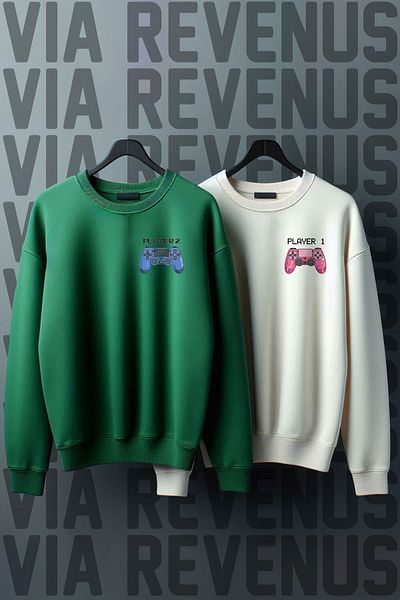 Vordevia Φούτερ Gamer - Gamer Printed Oversize Lover Combination