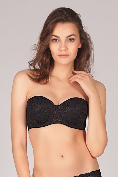 Hays Tam Dolgu Push-Up Straplez Sütyen- SİYAH