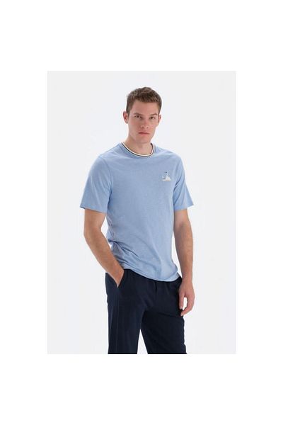 Eros Ανδρικό κοντομάνικο σετ πιτζάμες 33000 Cotton Blue