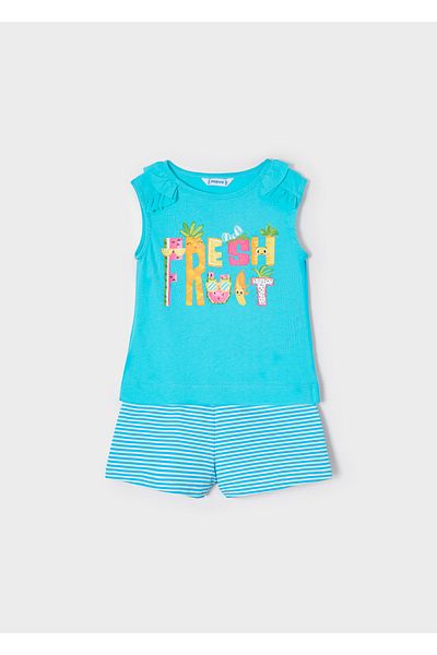 MAYORAL tricou vara copil fata pantaloni scurti 2 liset 3285