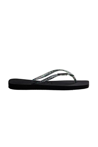 Havaianas Μαύρες παντόφλες με τετράγωνο λογότυπο