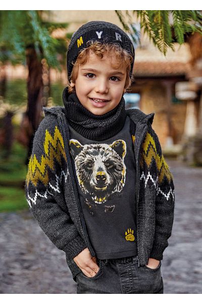 MAYORAL Boy's Knitted Hooded Cardigan 4395