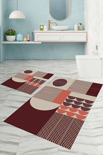 Napoli Home Set de covoraș de baie cu model modern, imprimat digital, lavabil...